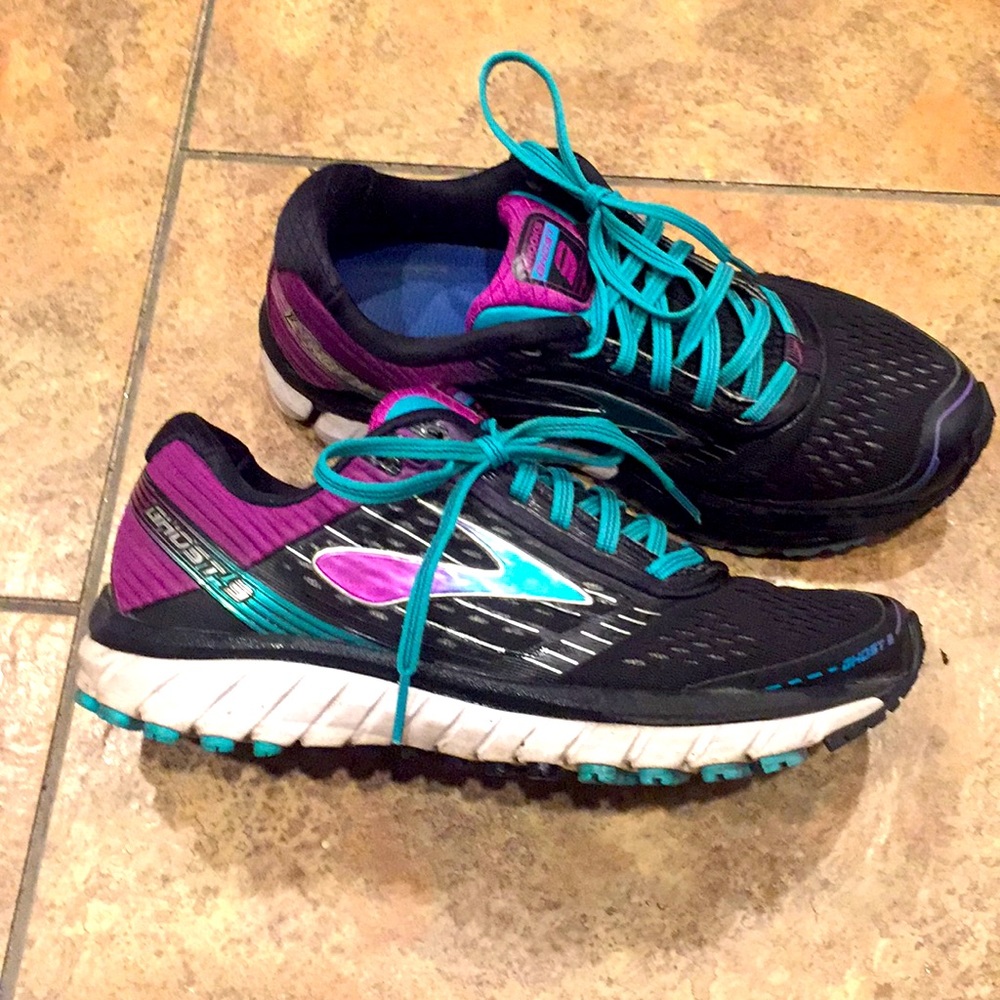 Brooks women’s ghost 5 running dna black turquoise